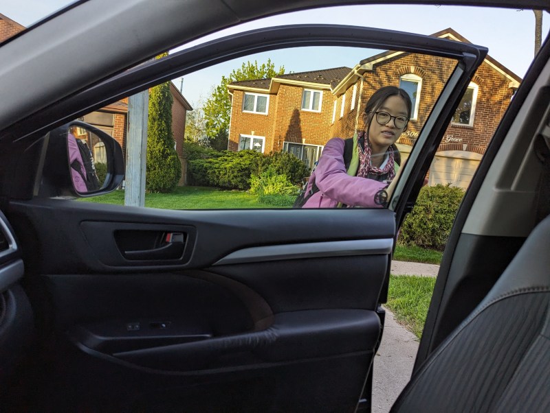 Dropping off the teenager